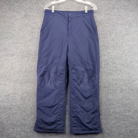 L.L. Bean Snow Pants SZ 12 Blue Nylon Lining Polyester Insulated Logo - Picture 2 of 10